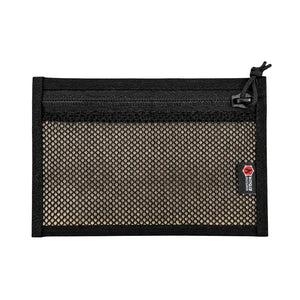 Flat EDC Pouch with black mesh front, zipper closure, and logo accent.