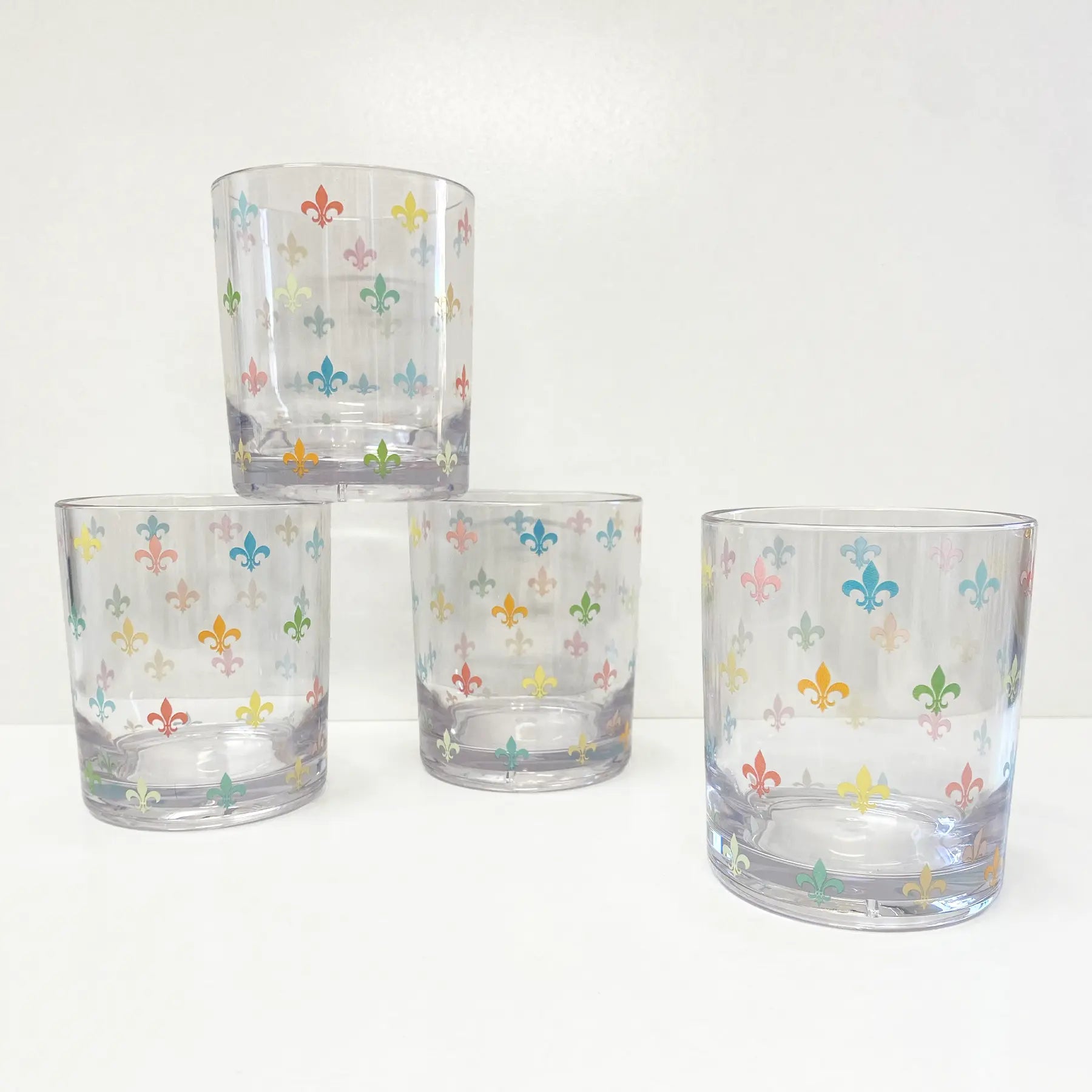 Fleur De Lis Acrylic Drinking Glasses by Nola Tawk, drinkware sets main product photo