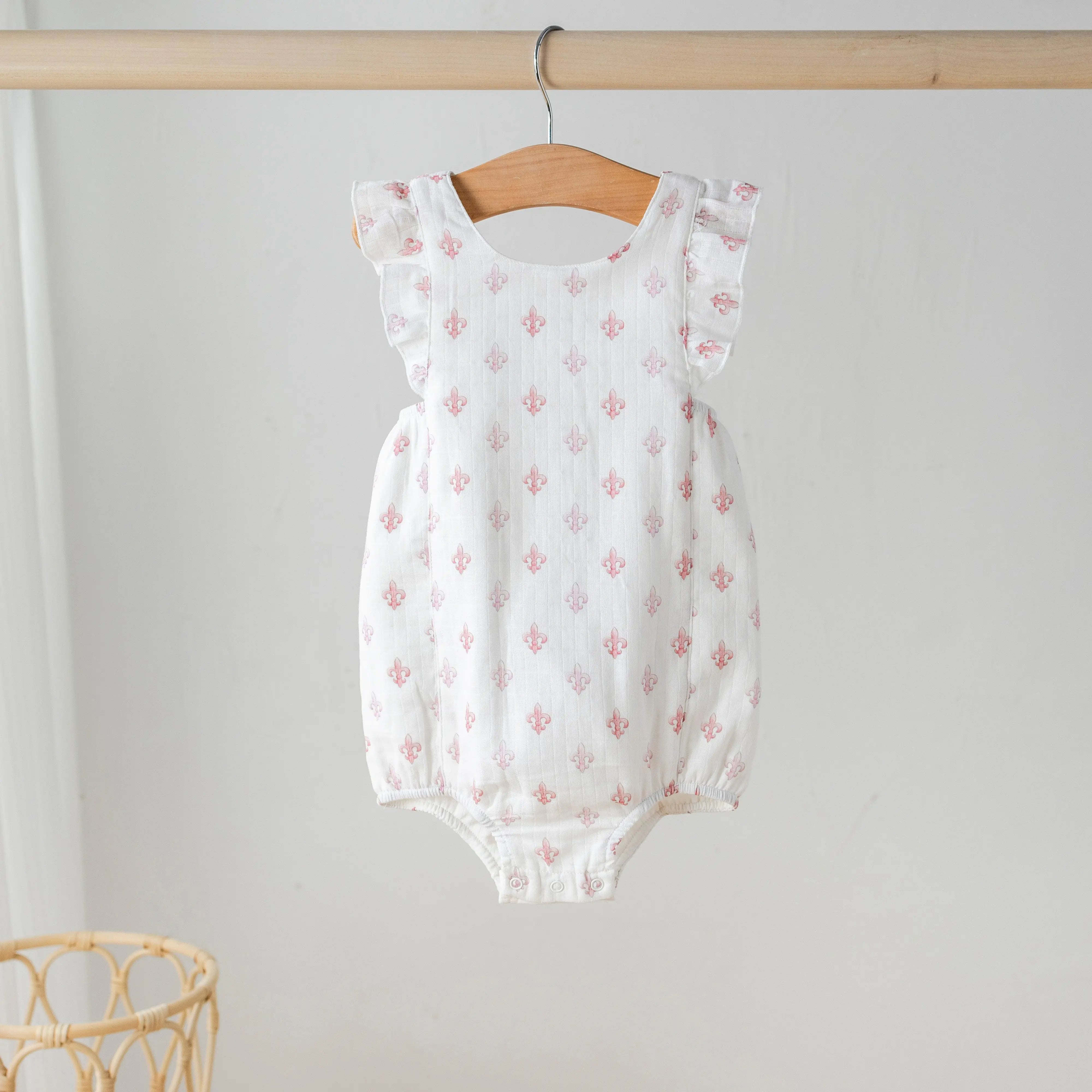 Fleur De Rose Organic Muslin Bubble Romper Nola Tawk