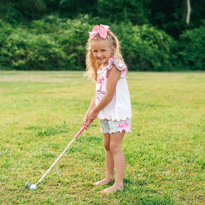 Floral Tee Time Girls Golf Short Set Seven Lantern Lane