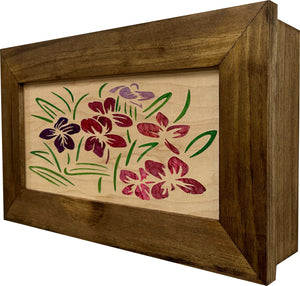 Hidden Gun Safe Just Flowers Wall Decoration - Wood Gun Cabinet To Securely Store Your Gun In Plain Sight by Bellewood Designs