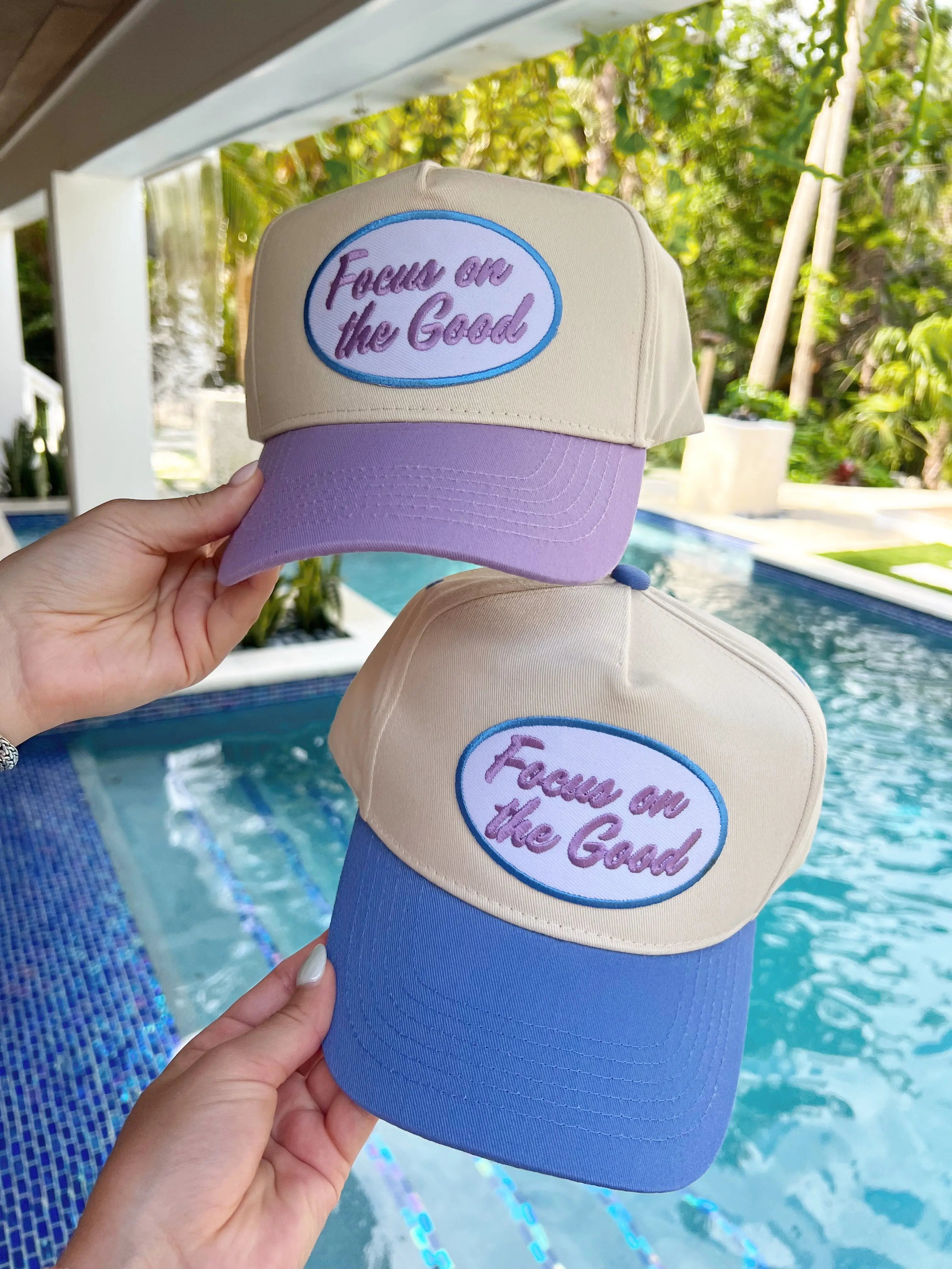 Focus on the Good - Vintage Trucker Hat by KenzKustomz, Southern lifestyle apparel main product photo