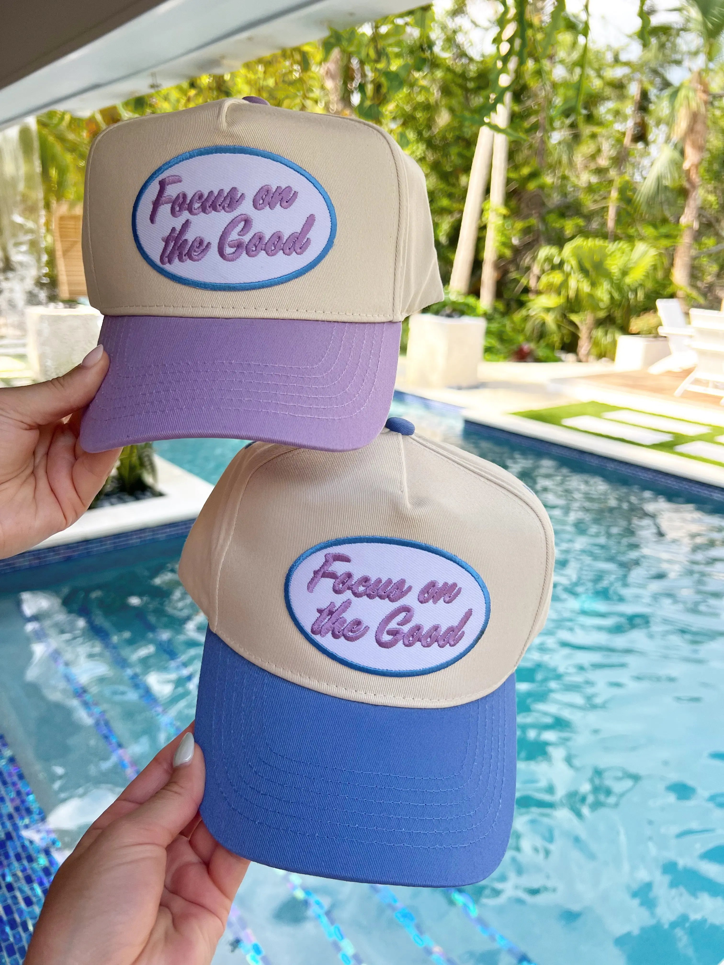 Focus on the Good - Vintage Trucker Hat by KenzKustomz, Southern lifestyle apparel detail photo 2