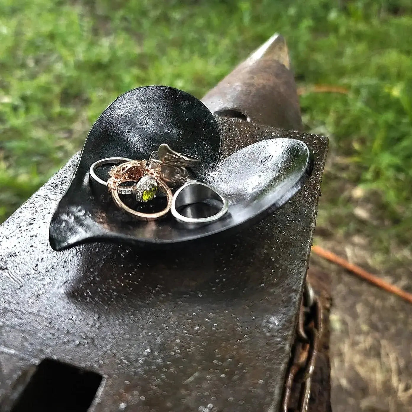 Forged Heart Shaped Dish Redbeard's Forge LLC