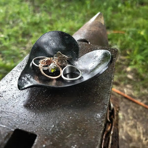 Forged Heart Shaped Dish Redbeard's Forge LLC