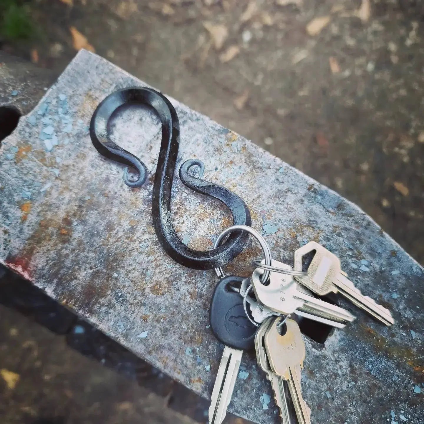 Forged Key Chain Holder by Redbeard's Forge LLC, Southern home decor main product photo