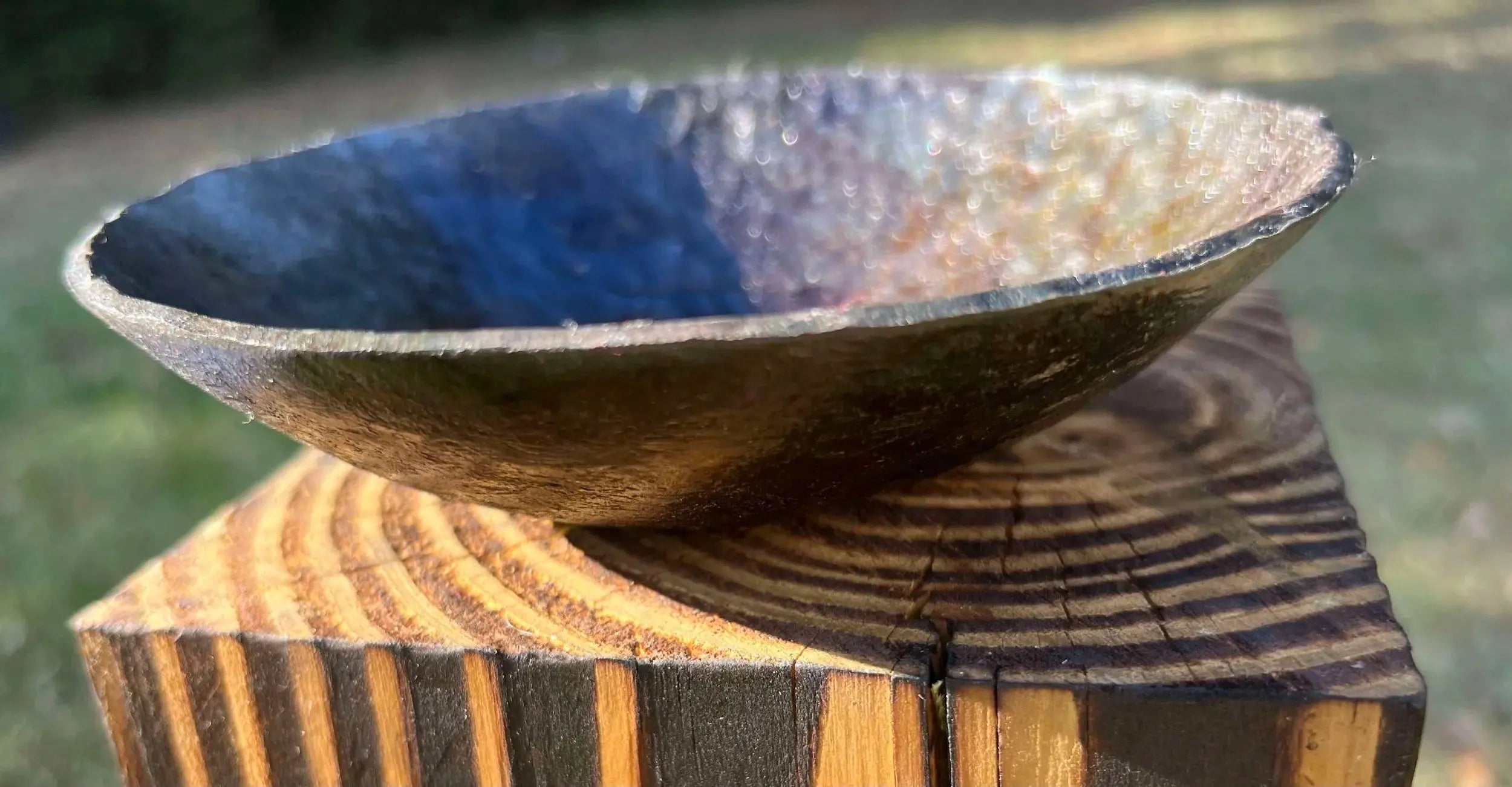 Forged Round Dish by Redbeard's Forge LLC, Southern home decor detail photo 2