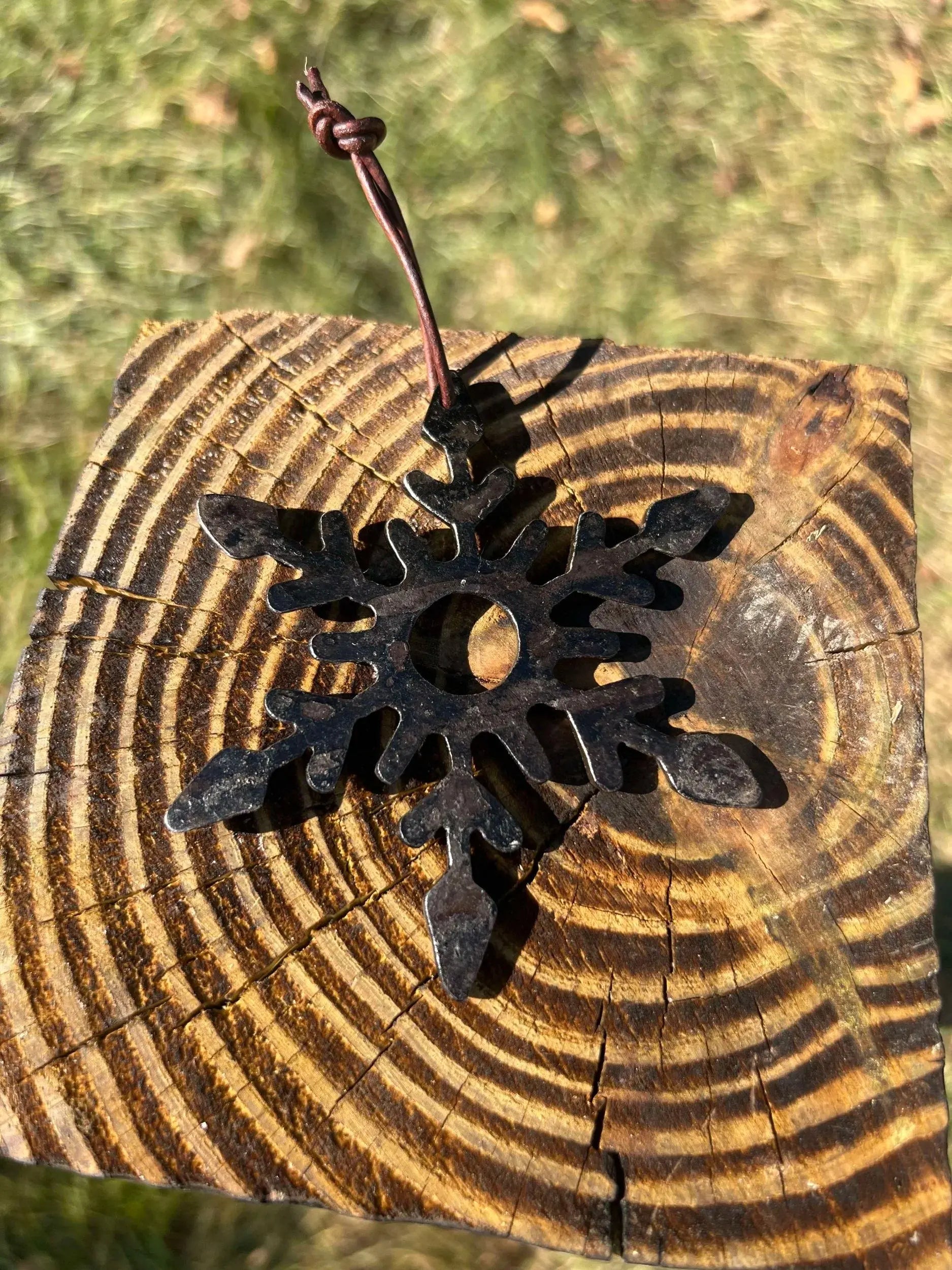 Forged Snowflake by Redbeard's Forge LLC, ornament main product photo