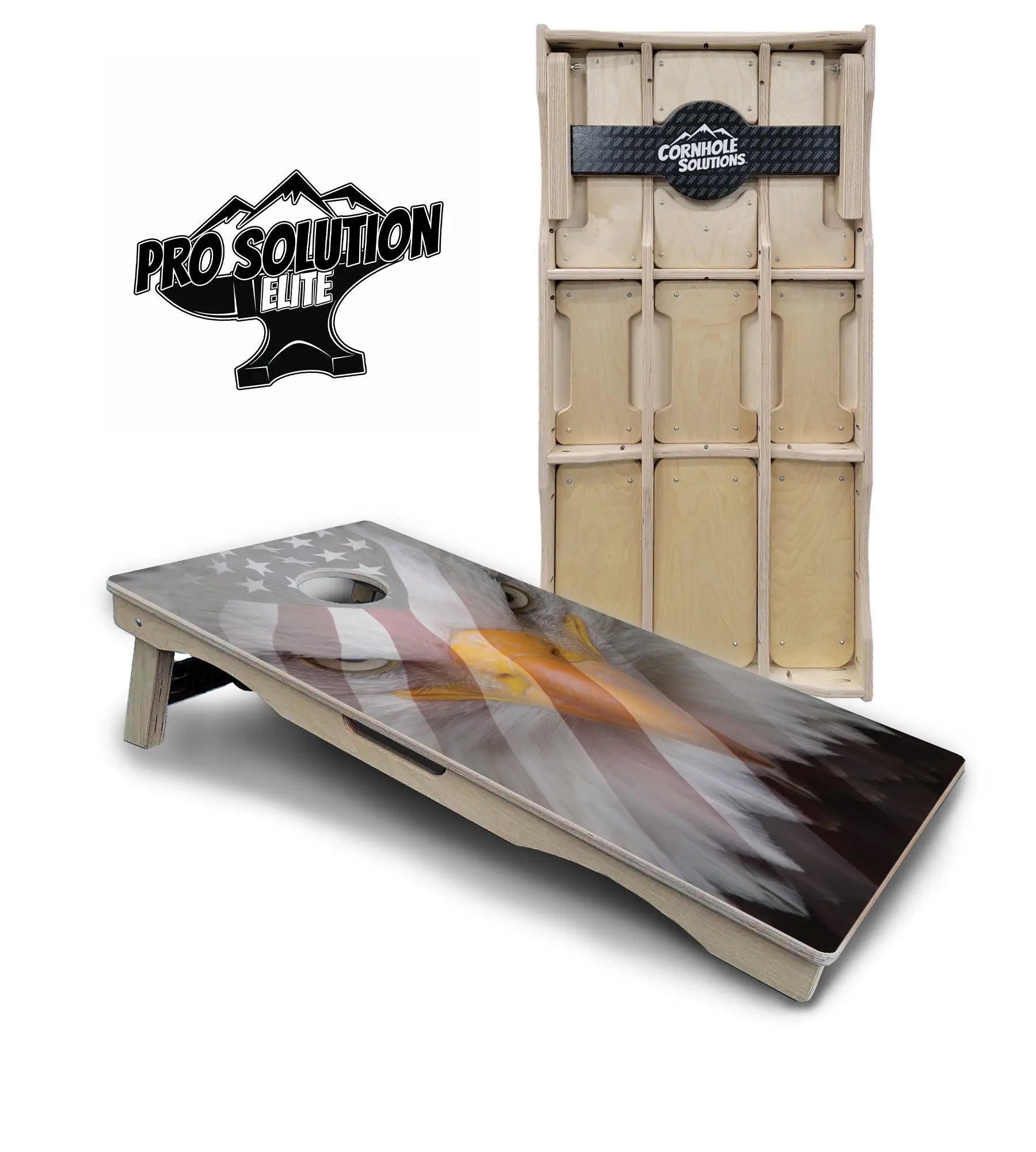 Freedom Eagle Cornhole Boards - Pro Solution Elite Series by Cornhole Solutions, custom cornhole board main product photo