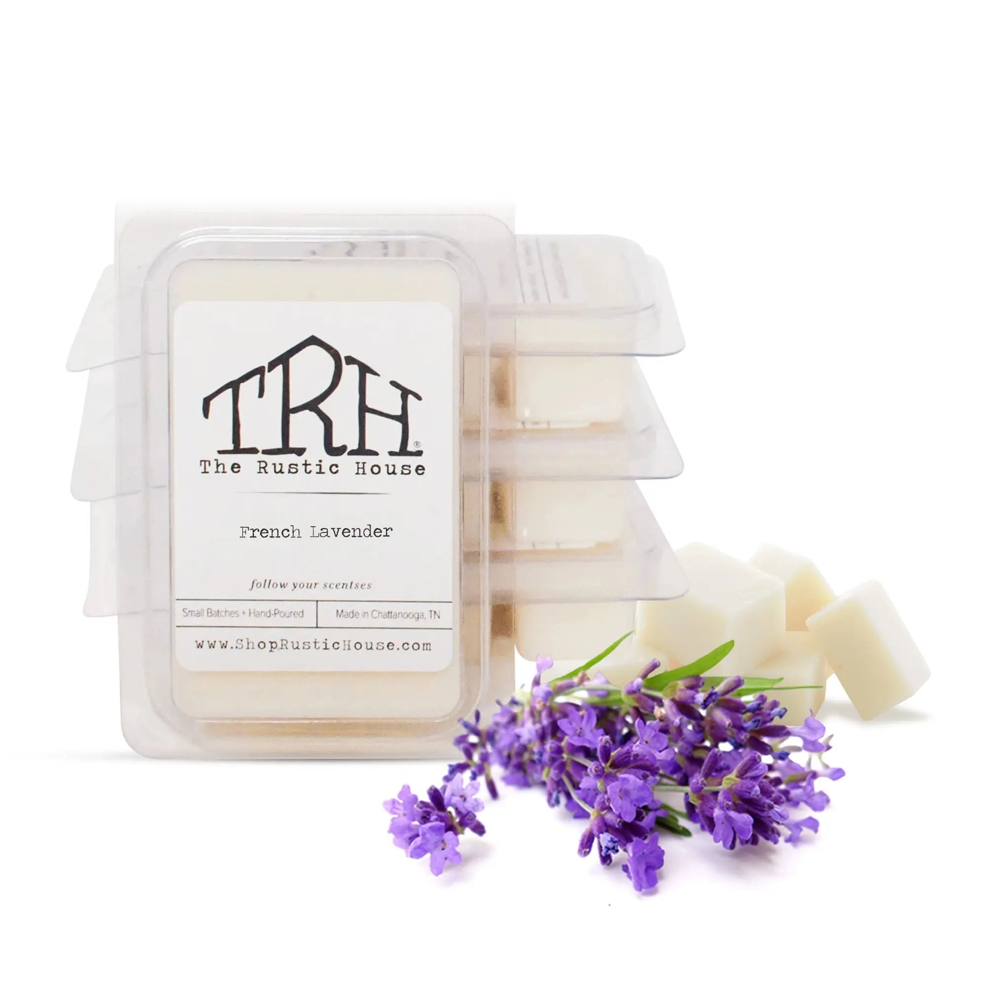 French Lavender Wax Melt by The Rustic House, scented candle main product photo