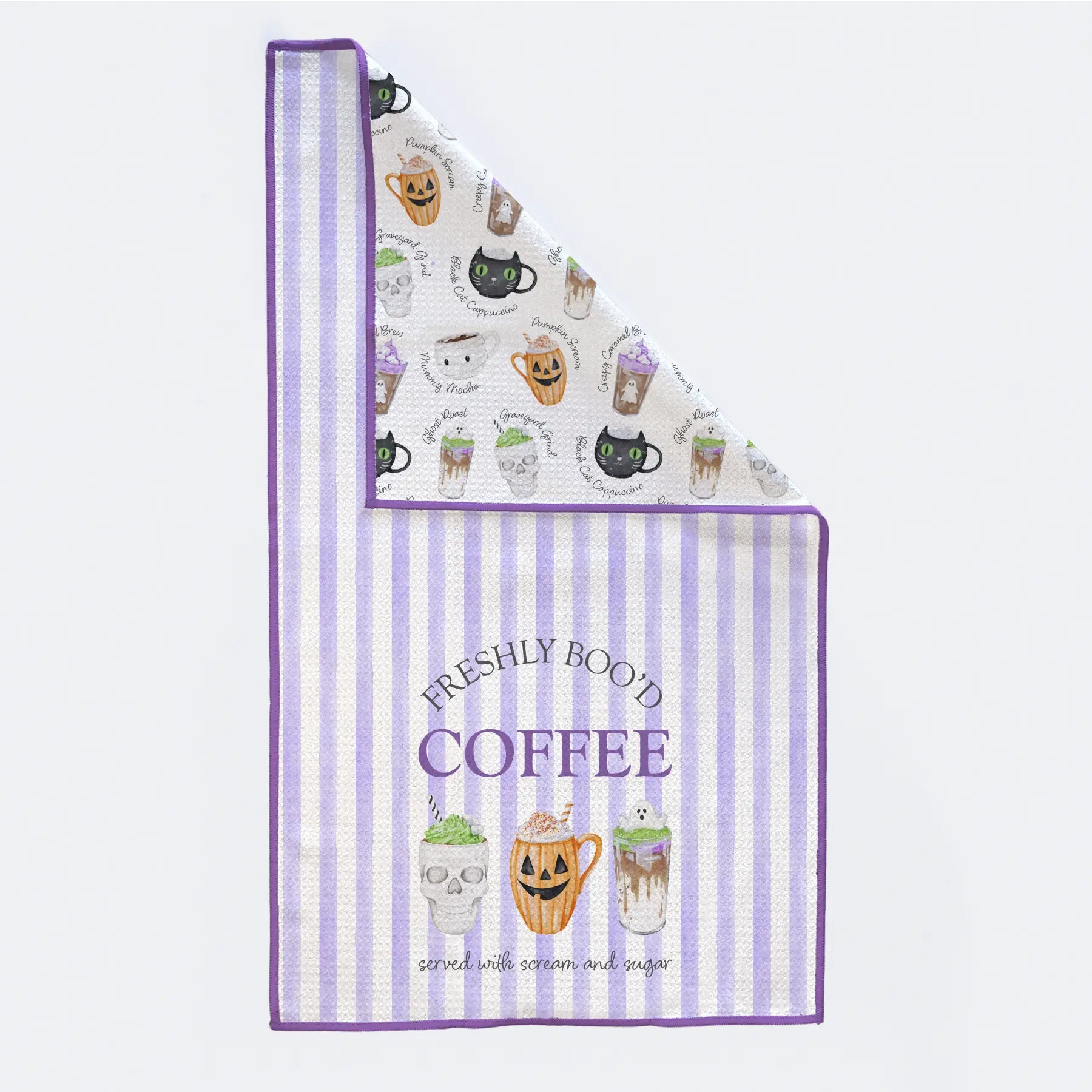 Freshly Boo'd Coffee Halloween Kitchen Towel Nola Tawk