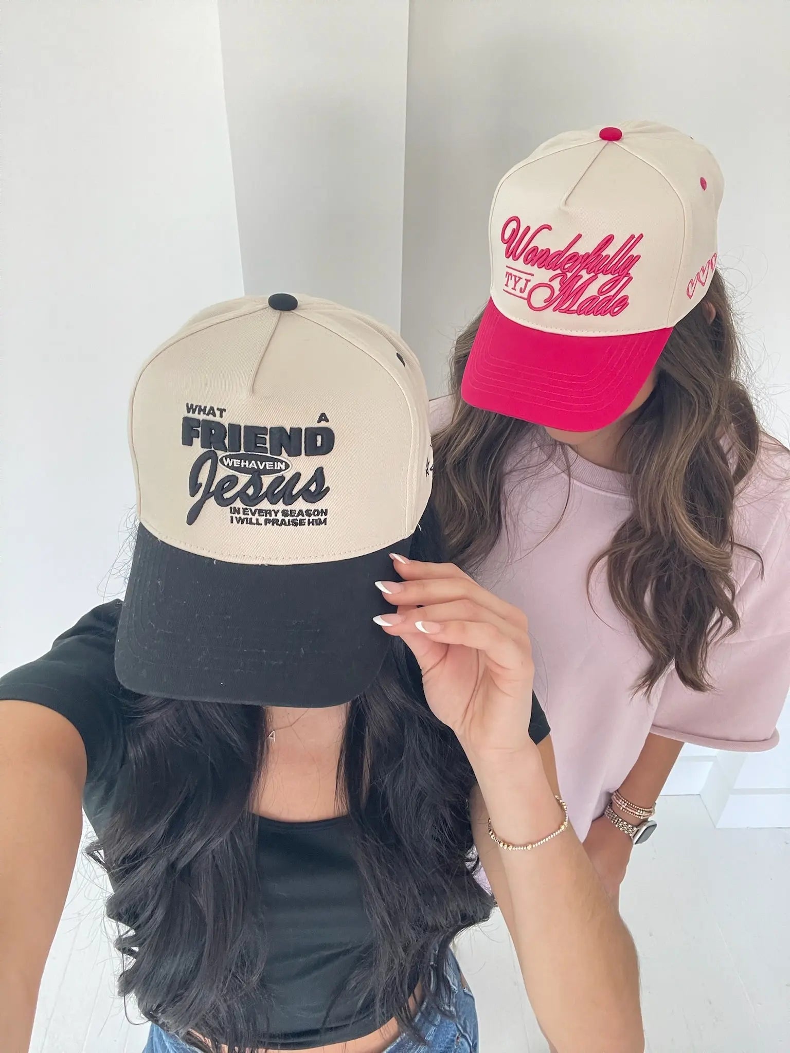 Friend in Jesus - Black Vintage Trucker Hat KenzKustomz