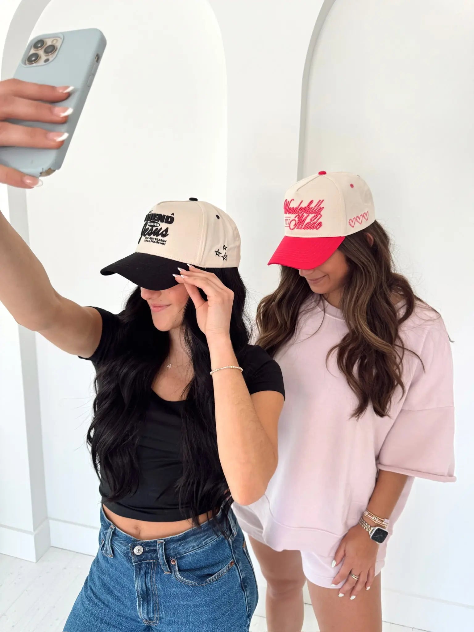 Friend in Jesus - Black Vintage Trucker Hat KenzKustomz