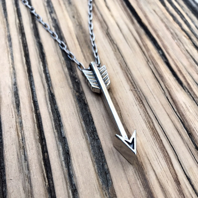 Arrow of Courage Necklace - Sterling Silver Christian necklace by Forged By Fire - additional view 3
