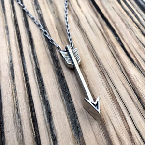 Arrow of Courage Necklace - Sterling Silver Christian necklace by Forged By Fire - additional view 3