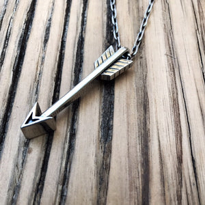 Arrow of Courage Necklace - Sterling Silver Christian necklace by Forged By Fire - additional view 2