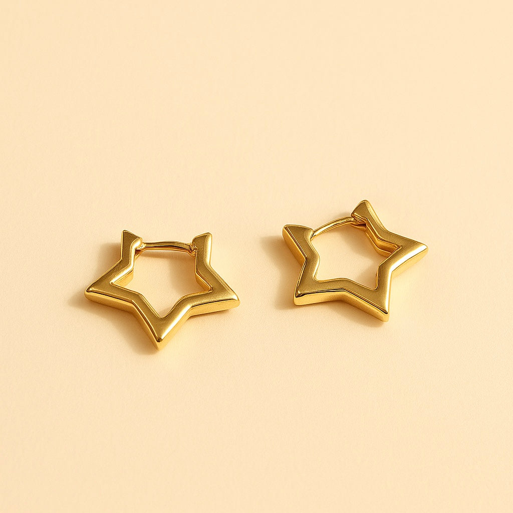 Mini Star Huggies handmade jewelry by Ke Bella