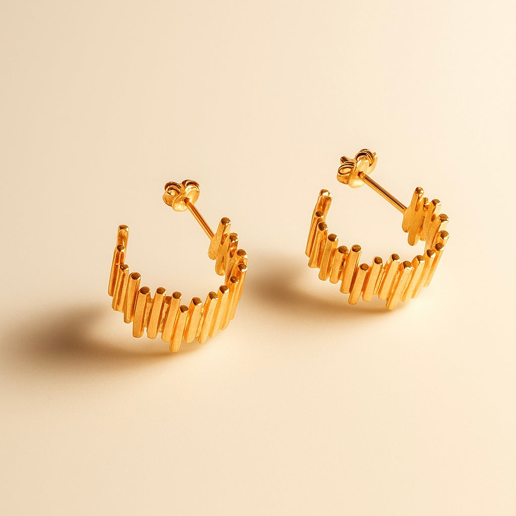 Kira Huggies | Gold Vermeil handmade jewelry by Ke Bella