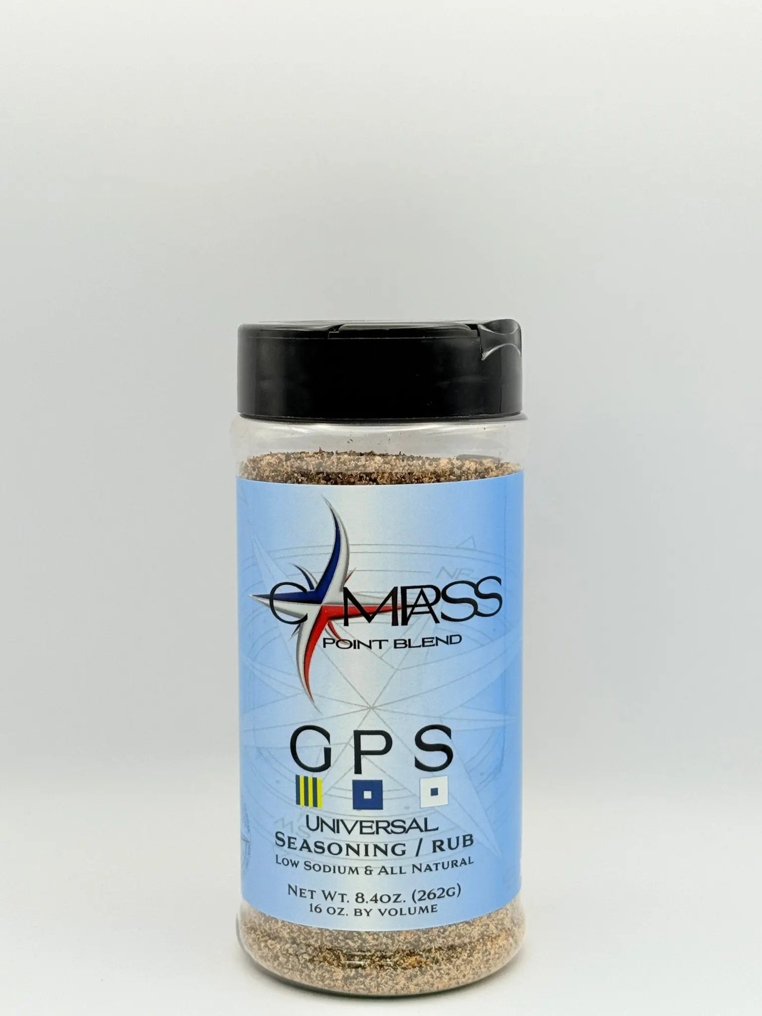 GPS Universal Seasoning by Compass Point: Garlic, Pepper, Salt Blend, Low Sodium & All Natural Rub