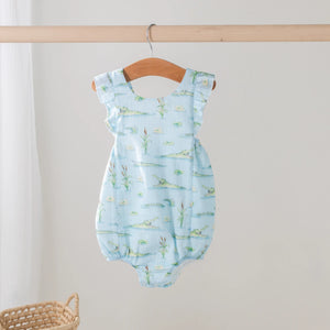 Gator Games Organic Muslin Bubble Romper Nola Tawk
