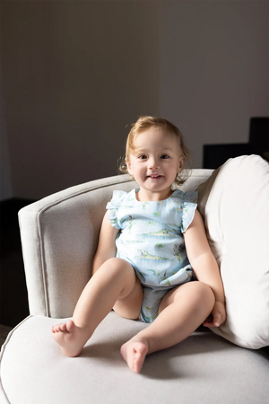 Gator Games Organic Muslin Bubble Romper Nola Tawk