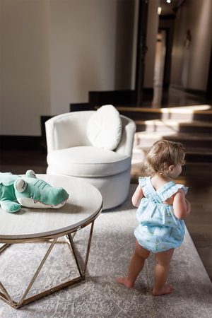 Gator Games Organic Muslin Bubble Romper Nola Tawk