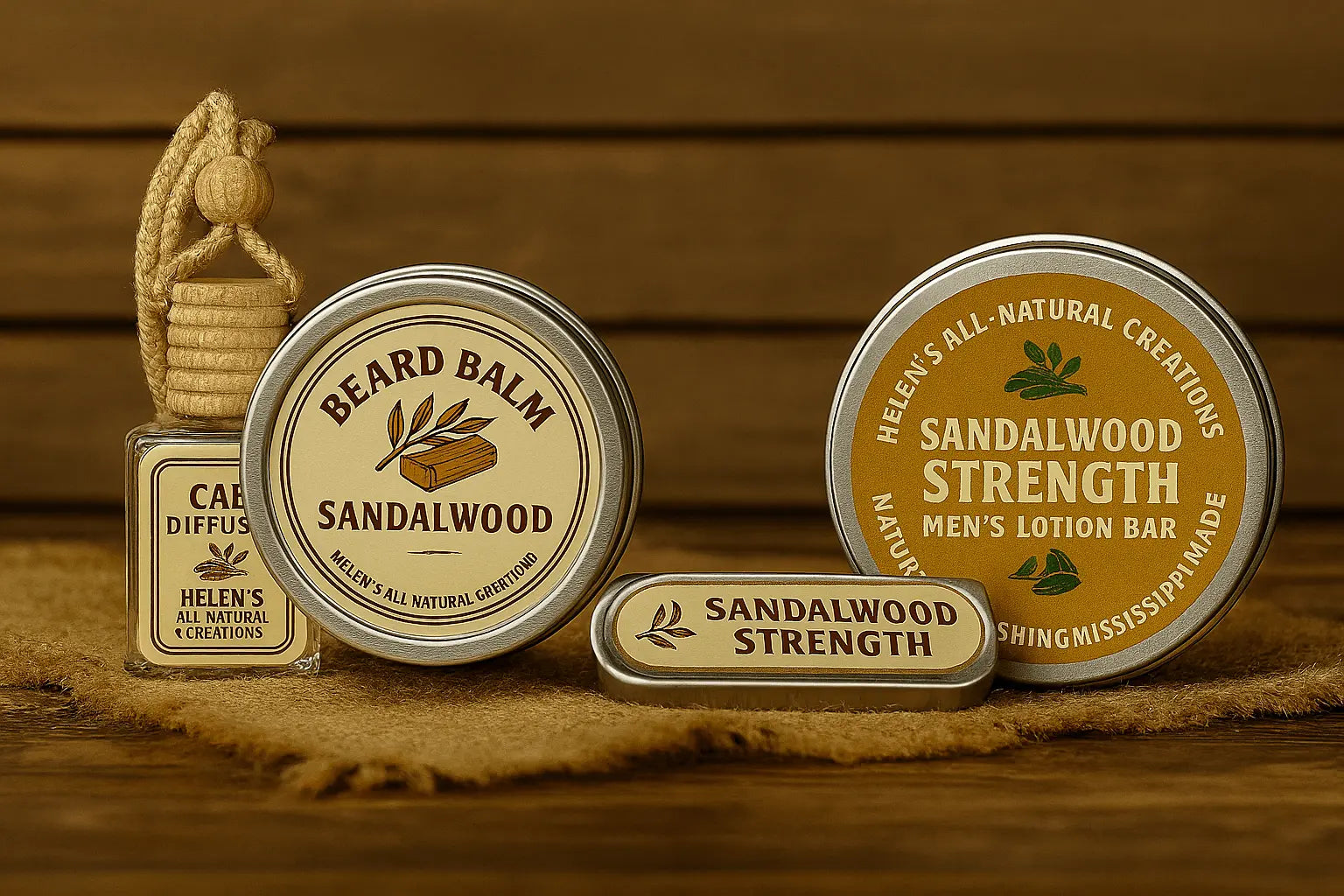 "Gentleman's Essential Trio" by Helen's All Natural Creations, shaving & grooming main product photo