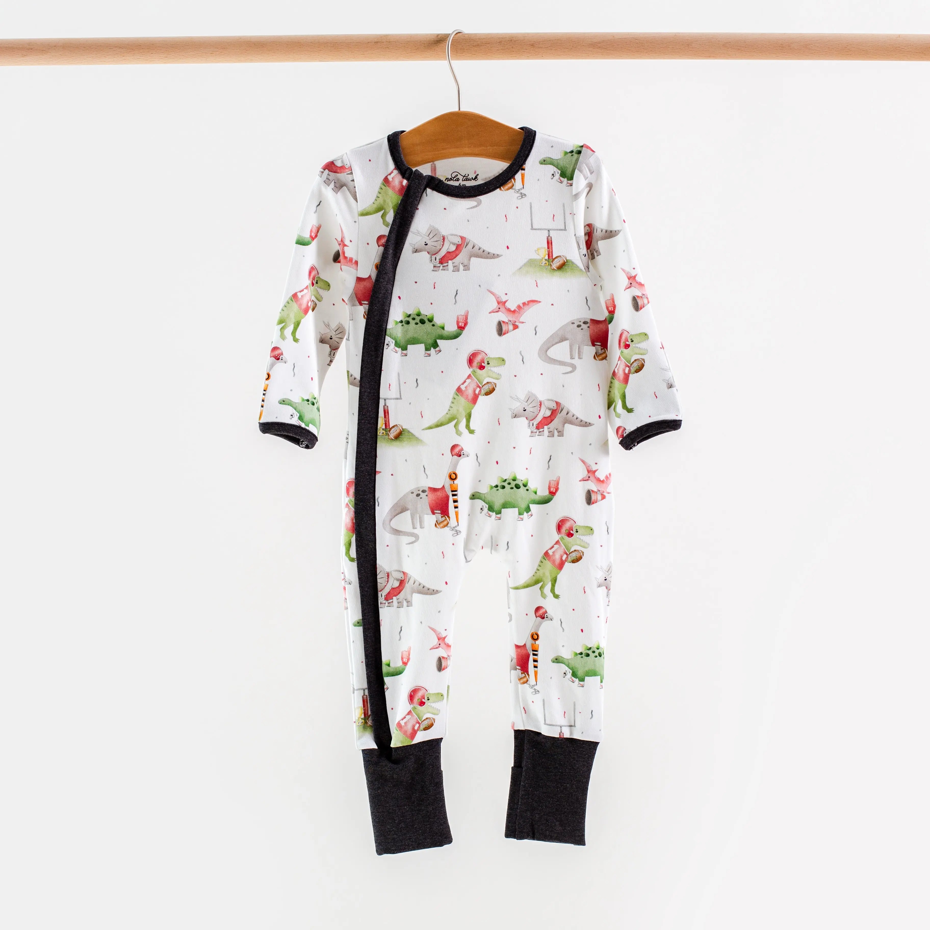 Georgia Dinos All-Stars Organic Cotton Kids Pajamas by Nola Tawk, Southern food gift detail photo 2