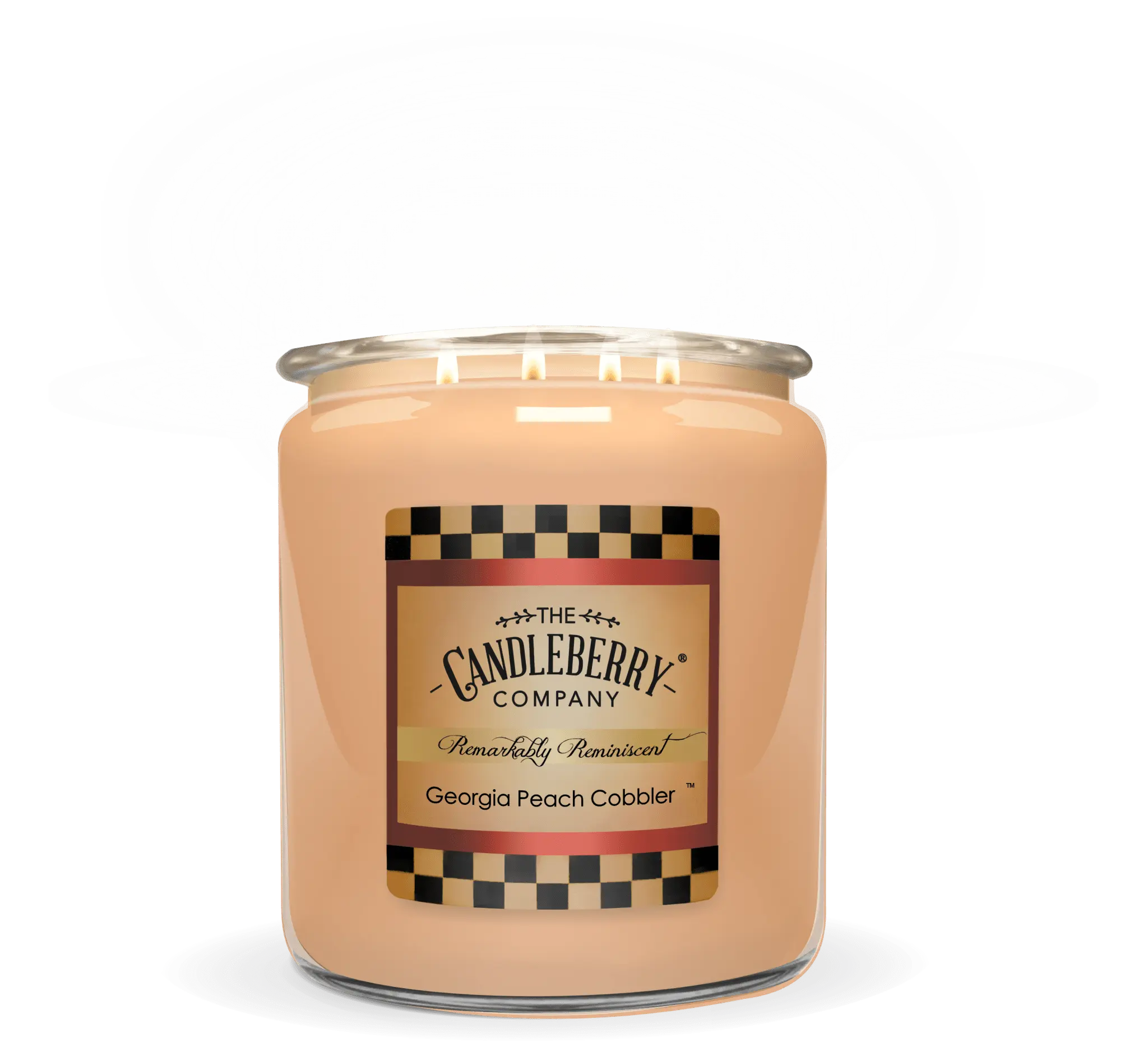 Georgia Peach Cobbler™, 4 - Wick, Cookie Jar Candle (Collective) by The Candleberry® Candle Company, scented candle detail photo 2