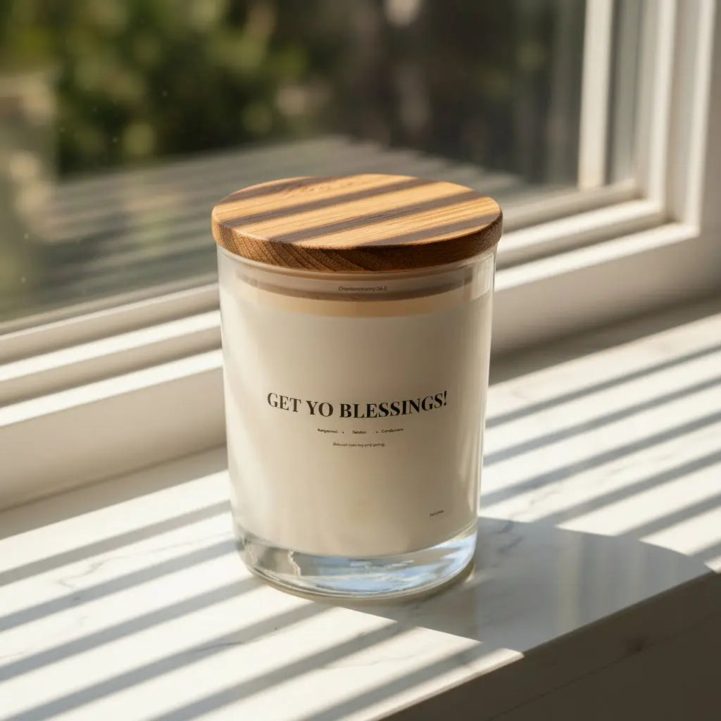 Get Yo Blessings faith inspired soy candle by Michelangelo Candles