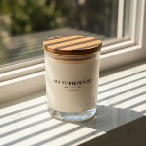 Get Yo Blessings faith inspired soy candle by Michelangelo Candles