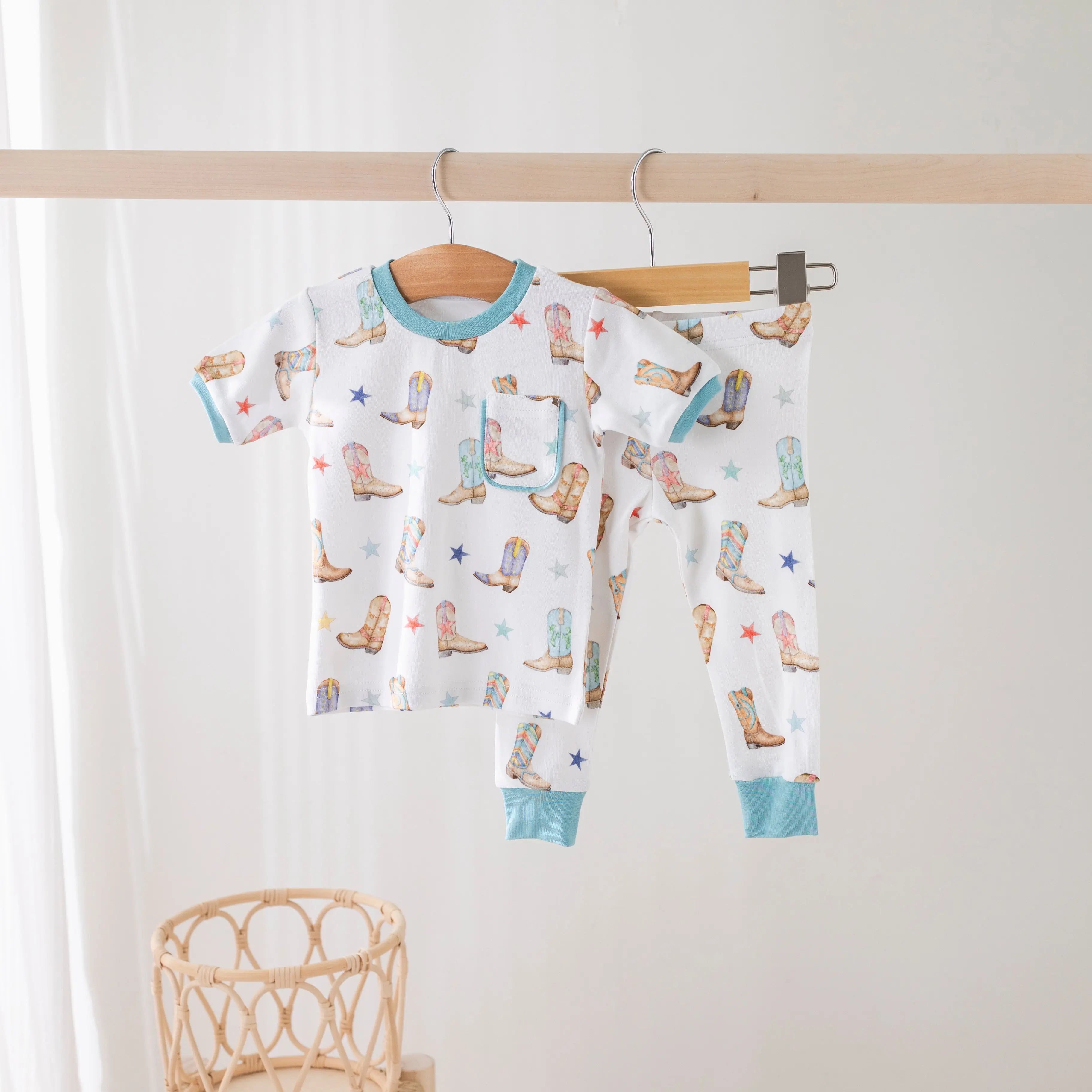 Giddy Up Organic Cotton Kids Pajamas by Nola Tawk, Southern food gift main product photo