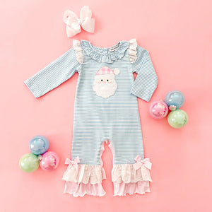 Girls Christmas Santa Romper Seven Lantern Lane