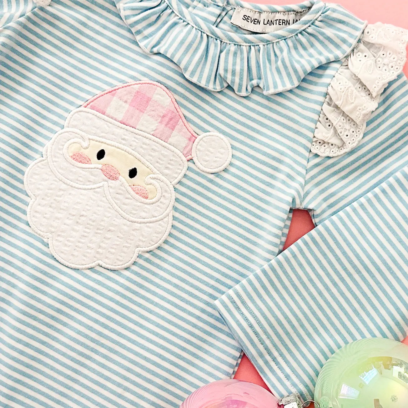 Girls Christmas Santa Romper Seven Lantern Lane