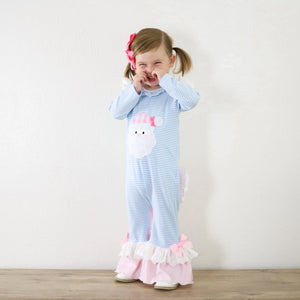Girls Christmas Santa Romper Seven Lantern Lane