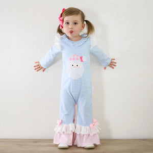 Girls Christmas Santa Romper Seven Lantern Lane