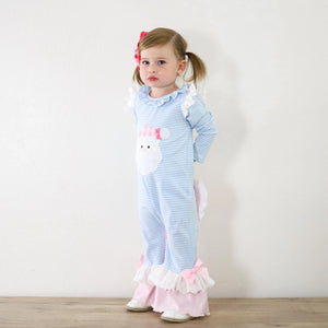 Girls Christmas Santa Romper Seven Lantern Lane
