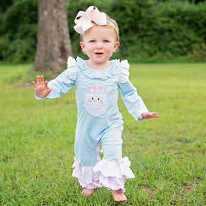 Girls Christmas Santa Romper Seven Lantern Lane