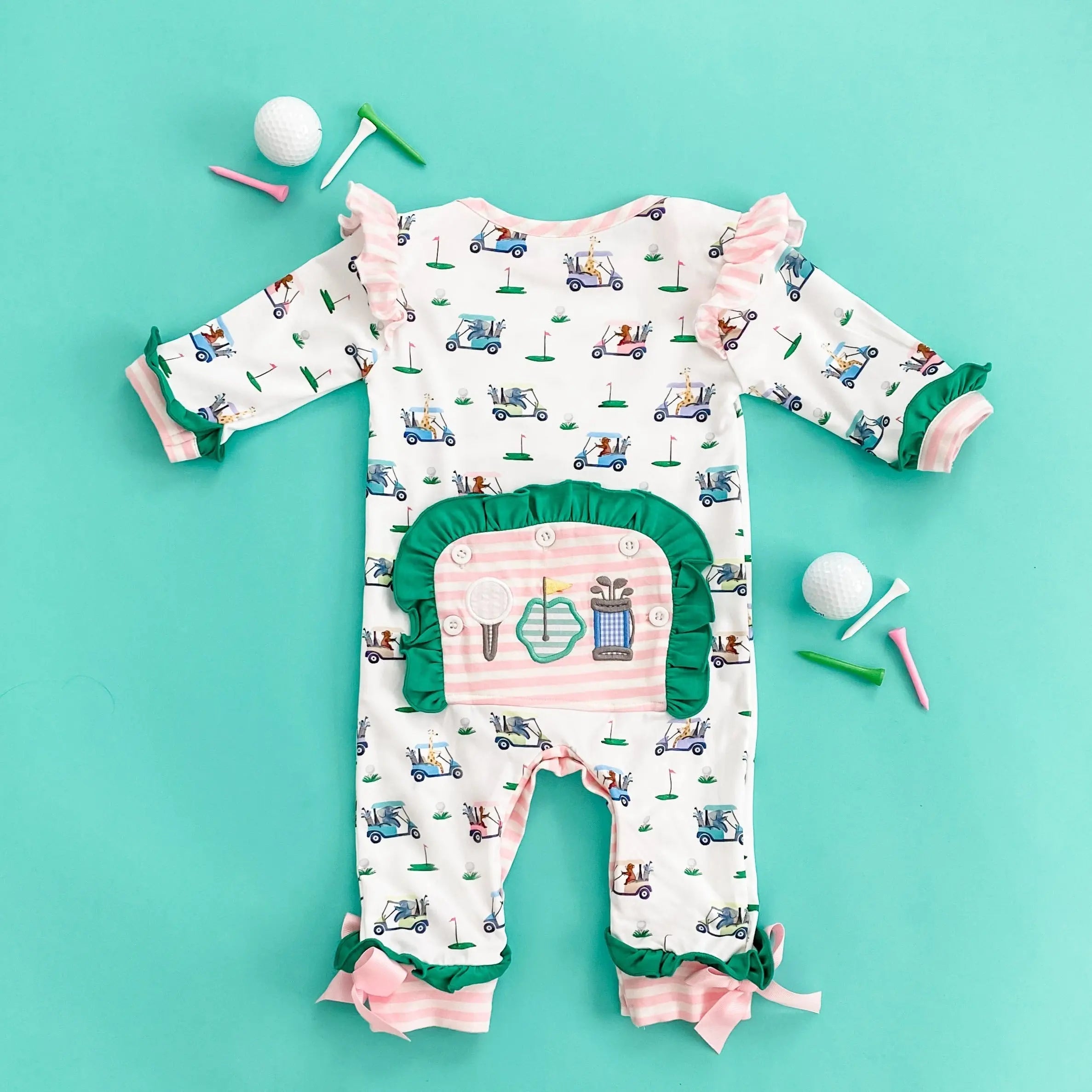 Girls Fairway Golf Romper Seven Lantern Lane