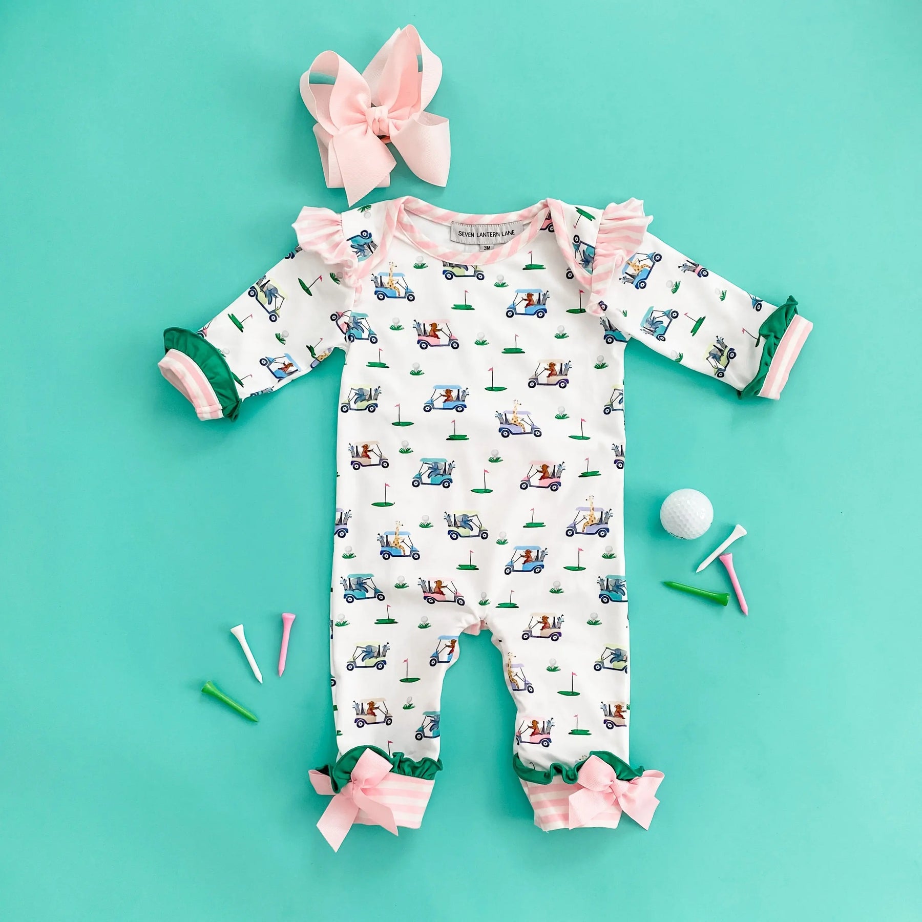 Girls Fairway Golf Romper Seven Lantern Lane