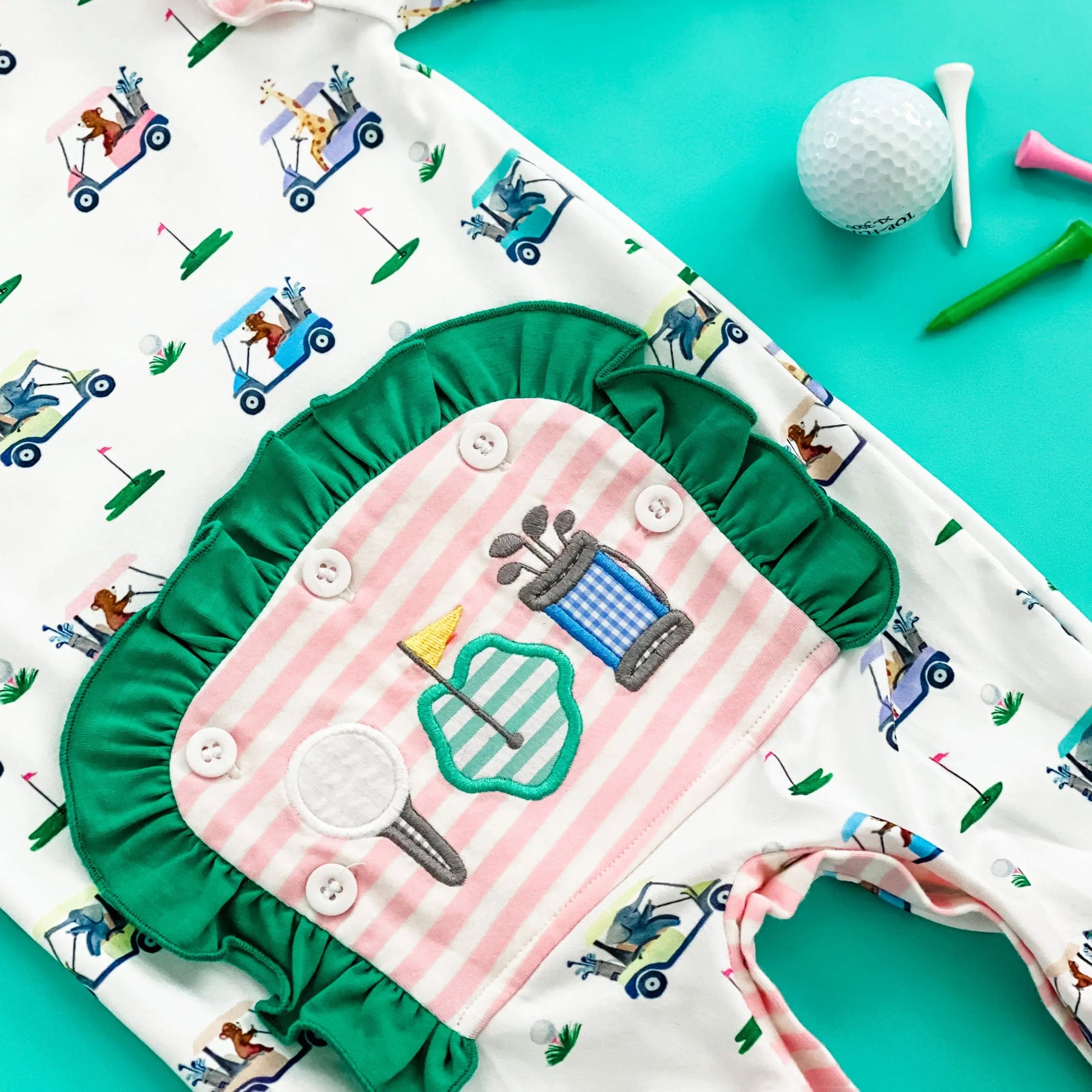 Girls Fairway Golf Romper Seven Lantern Lane