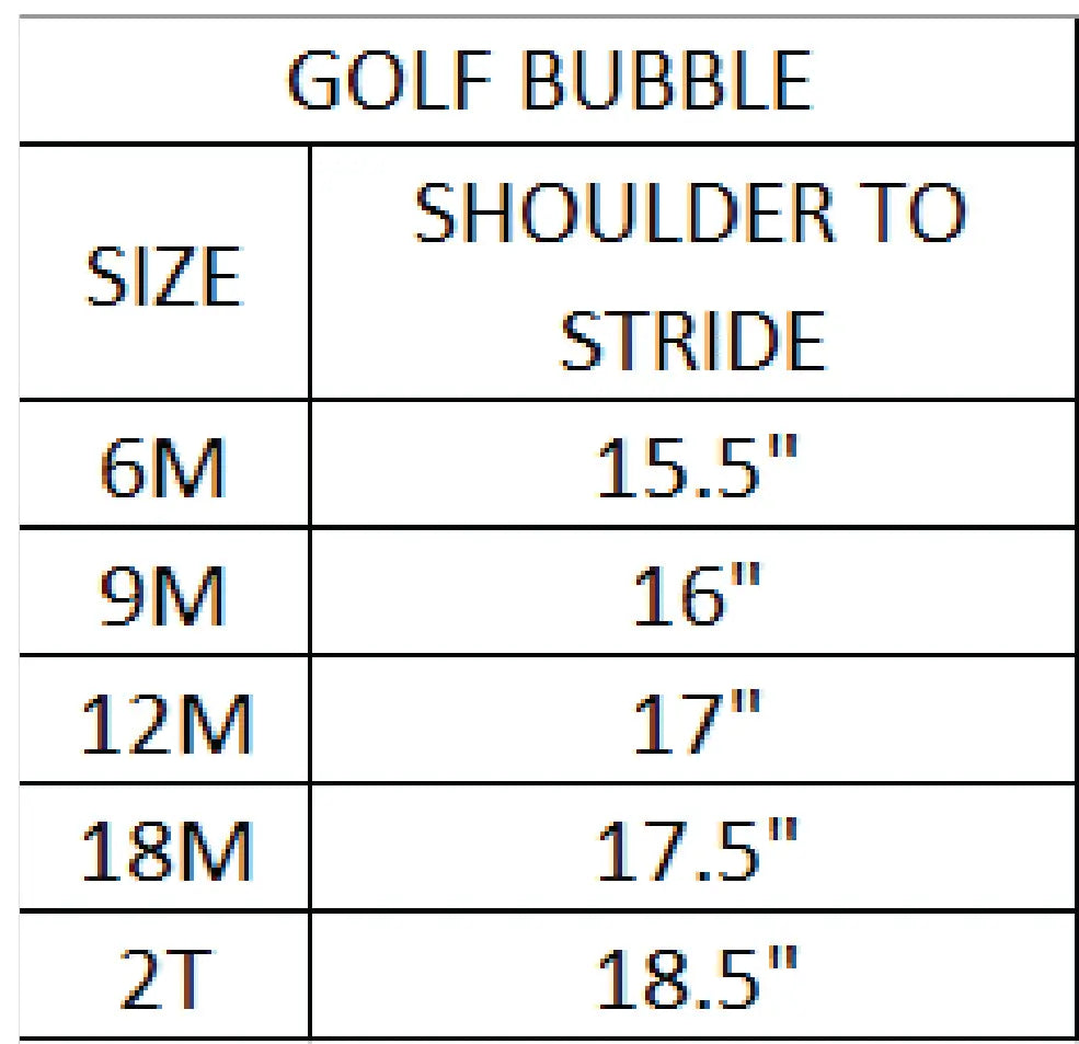 Girls Par-Tee Golf Bubble Seven Lantern Lane