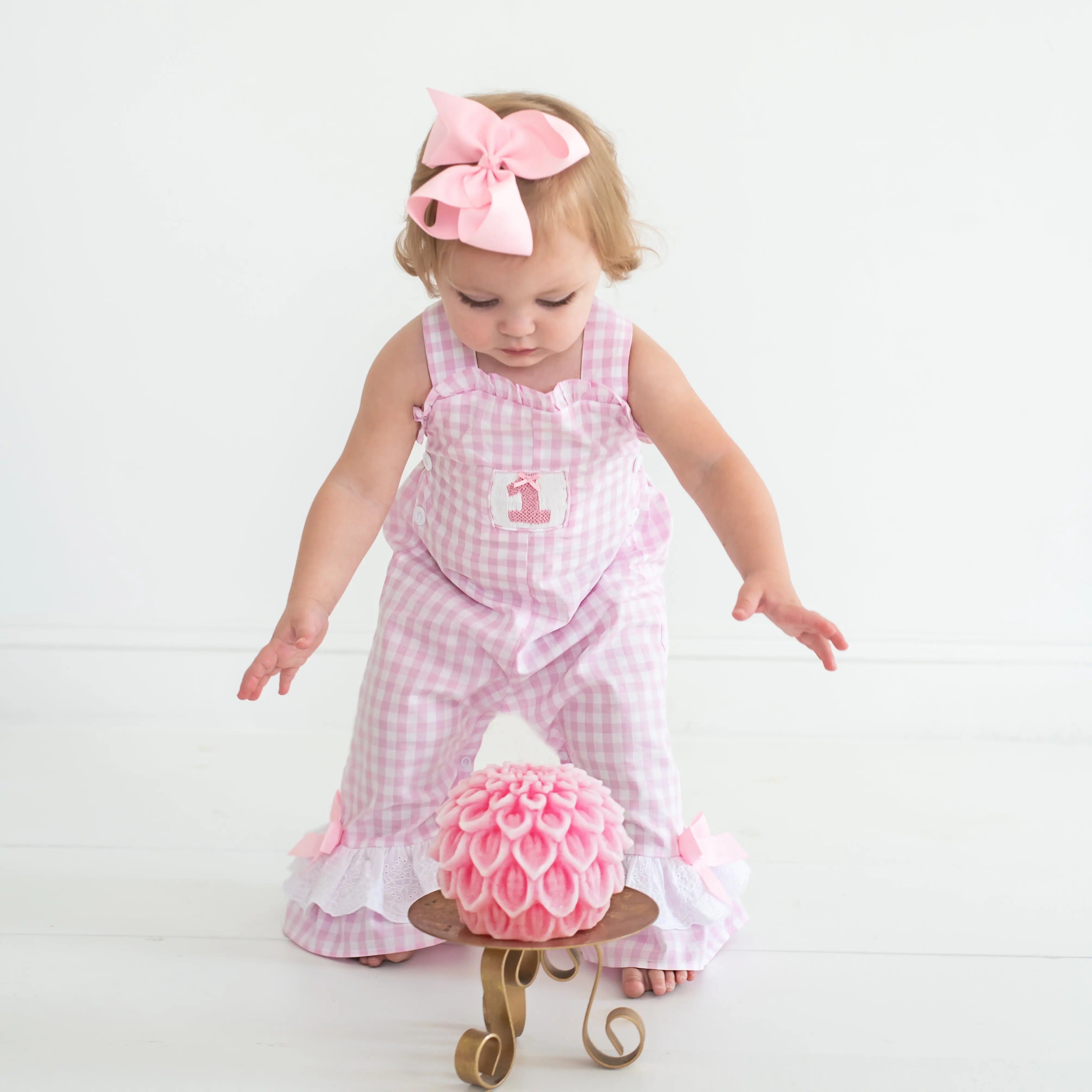 Girls Smocked First Birthday Longall Seven Lantern Lane