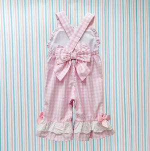 Girls Smocked First Birthday Longall by Seven Lantern Lane, children's boutique clothing detail photo 26