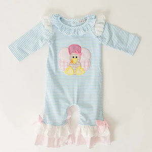 Girls Thanksgiving Turkey Romper Seven Lantern Lane