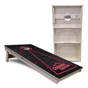 Glow Hole Black Backgound Cornhole Boards - Professional Tournament Series by Cornhole Solutions, custom cornhole board detail photo 5
