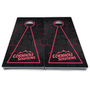 Glow Hole Black Cornhole Boards - All Weather Series by Cornhole Solutions, custom cornhole board detail photo 3