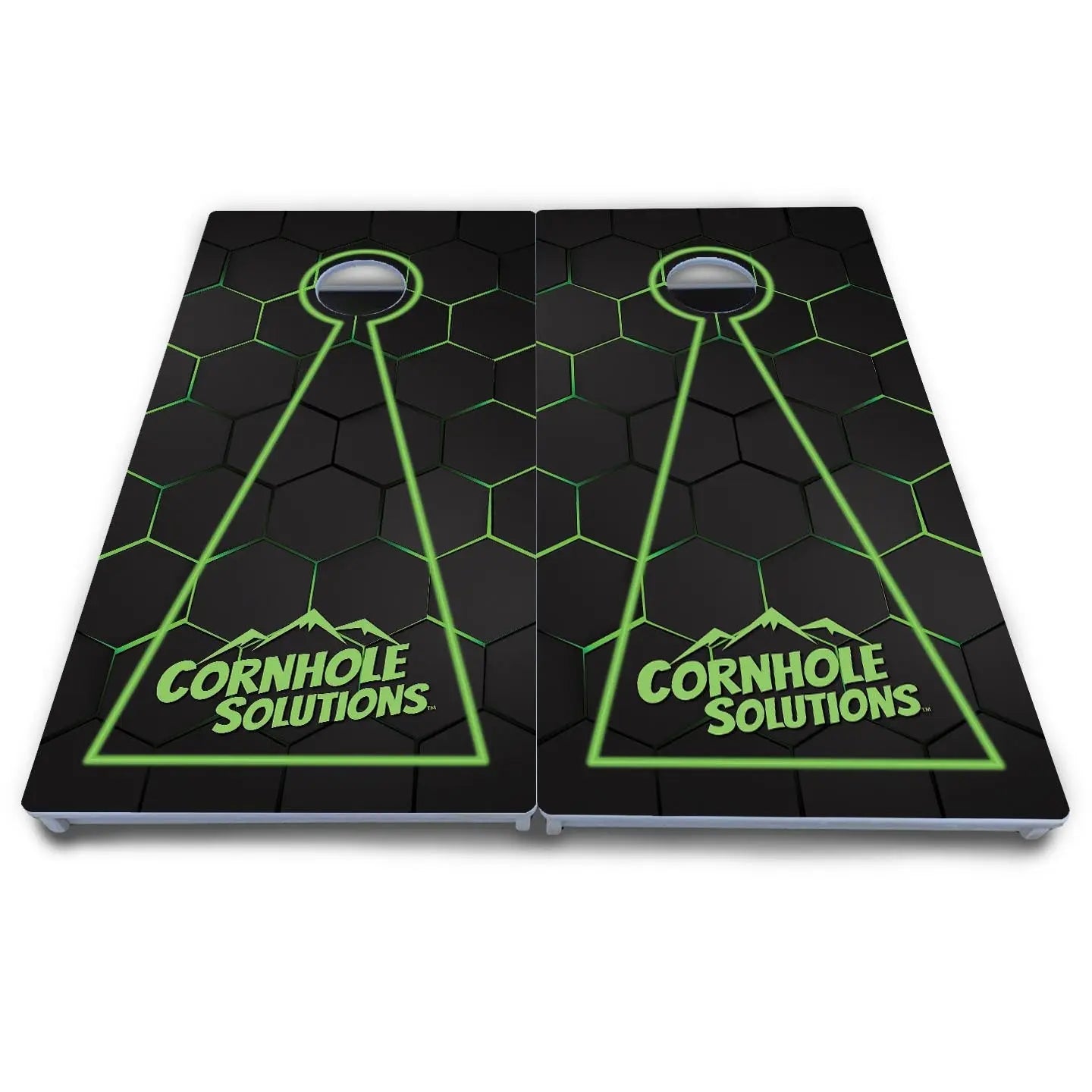 Glow Hole Black Cornhole Boards - All Weather Series by Cornhole Solutions, custom cornhole board detail photo 7