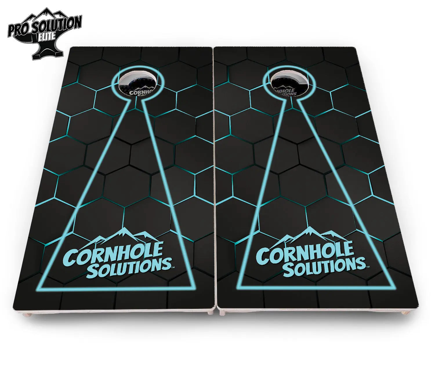 Glow Hole Black Cornhole Boards - Pro Solution Elite Series by Cornhole Solutions, custom cornhole board detail photo 16