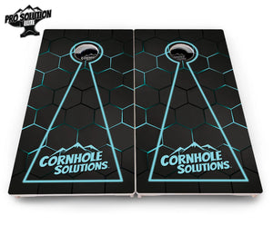 Glow Hole Black Cornhole Boards - Pro Solution Elite Series by Cornhole Solutions, custom cornhole board detail photo 16